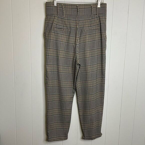 Zara TRF Collection Women's Size Medium Blue Gray Brown Striped Dress Pants - Picture 8 of 12